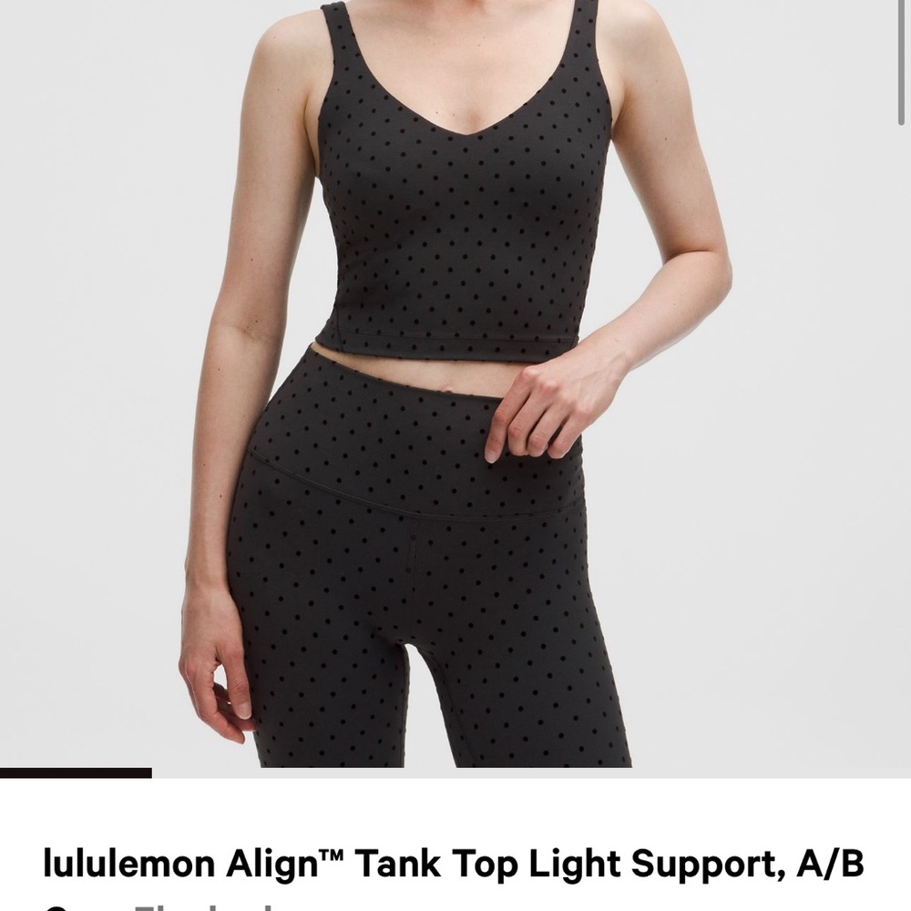 Lululemon Black Polka Dot Top